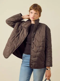 Djerf Avenue Quilted Jacket Espresso