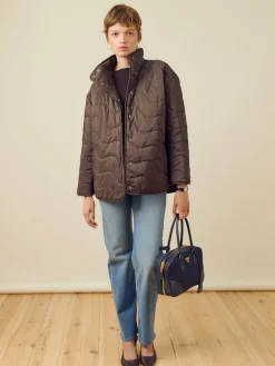 Djerf Avenue Quilted Jacket Espresso