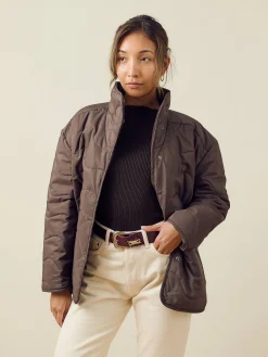 Djerf Avenue Quilted Jacket Espresso