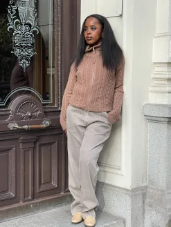 Hot Djerf Avenue Ready Set Go Cardigan Brown