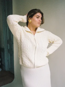 Discount Djerf Avenue Ready Set Go Cardigan Cream