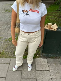 New Djerf Avenue Relaxed Jeans Cream - Tall