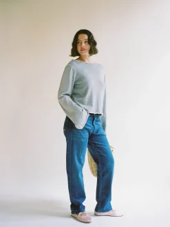 Sale Djerf Avenue Relaxed Jeans Dark Blue