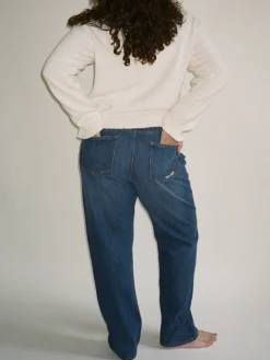 Sale Djerf Avenue Relaxed Jeans Dark Blue - Tall