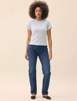 Sale Djerf Avenue Relaxed Jeans Dark Blue - Tall