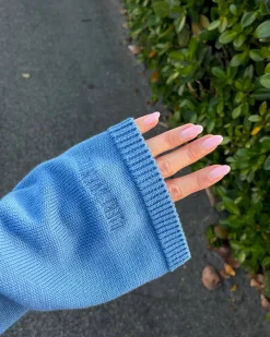 Djerf Avenue Roundneck Sweater Sky Blue