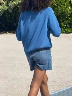 Djerf Avenue Roundneck Sweater Sky Blue