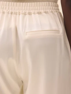 New Djerf Avenue Satin Pants Ivory