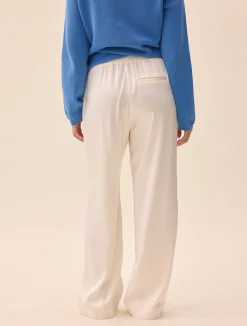 New Djerf Avenue Satin Pants Ivory