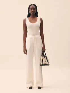 Hot Djerf Avenue Satin Pants Ivory - Tall