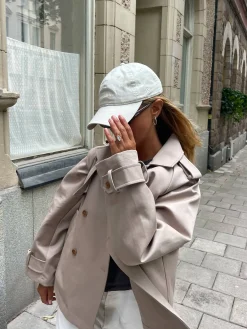 Clearance Djerf Avenue Short Trench Coat Sand