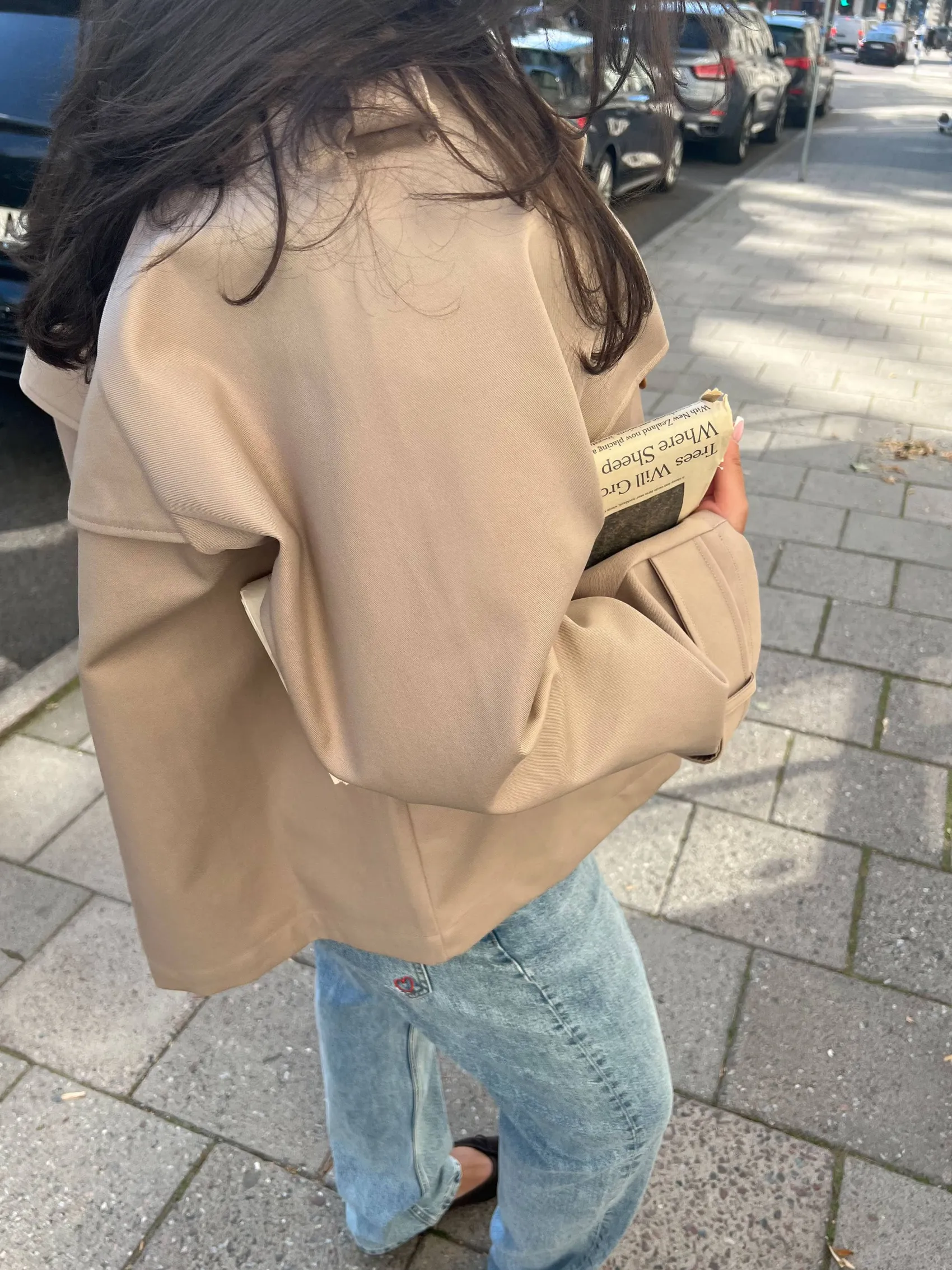 Clearance Djerf Avenue Short Trench Coat Sand
