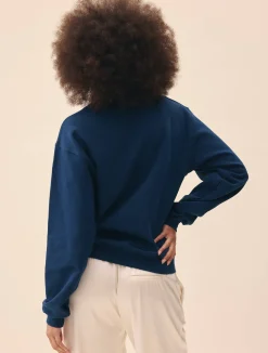 Discount Djerf Avenue Staple Sweatshirt Retro Blue