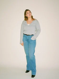 Hot Djerf Avenue Straight Jeans Mid Blue - Tall