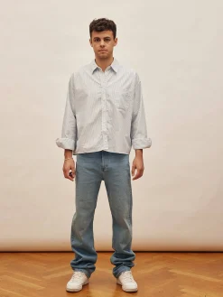Hot Djerf Avenue Straight Jeans Mid Blue - Tall