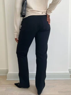 Online Djerf Avenue Straight Jeans Midnight Black - Tall