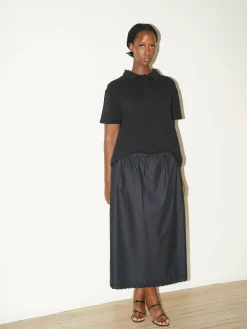 Clearance Djerf Avenue Textured Polo Top Black