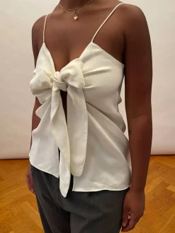 Outlet Djerf Avenue Tie Tank Top Cloud
