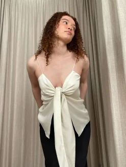 Outlet Djerf Avenue Tie Tank Top Cloud