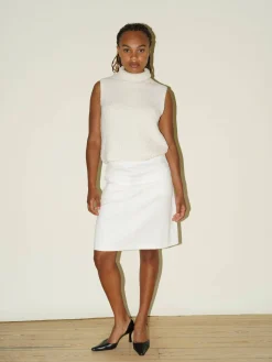 New Djerf Avenue Turtleneck Top Cream