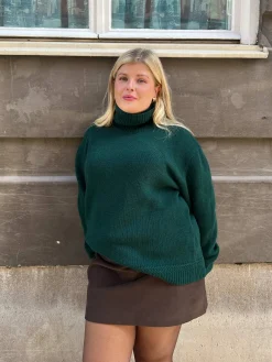 Hot Djerf Avenue Turtleneck Wool Sweater Pine Green