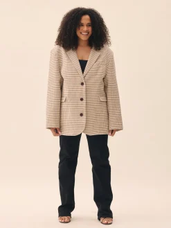 Hot Djerf Avenue Weekend Blazer Checked oat