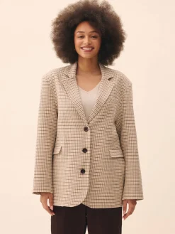 Hot Djerf Avenue Weekend Blazer Checked oat