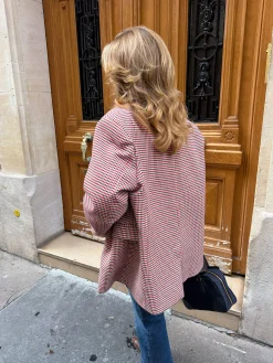 New Djerf Avenue Weekend Blazer Checked Red