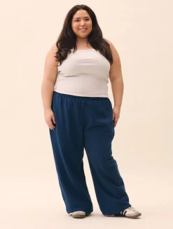 Online Djerf Avenue Wide Leg Sweatpants Retro Blue