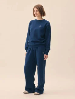 Online Djerf Avenue Wide Leg Sweatpants Retro Blue